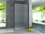 Aloni Inloopdouchewand | 100x200 cm | Helder glas | Zwart mat beslag - Thumbnail 1