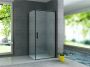Aloni Douchecabine 80x80x190 cm | 1 Draaideur | Helder glas | Mat zwart - Thumbnail 1