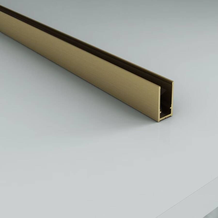 Aloni Muurprofiel voor douchewand | 200 cm | Geborsteld goud