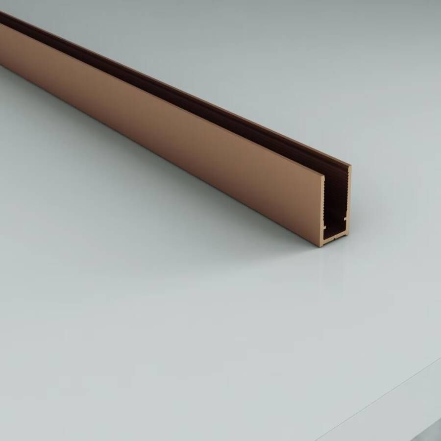 Aloni Muurprofiel voor douchewand | 200 cm | Geborsteld koper