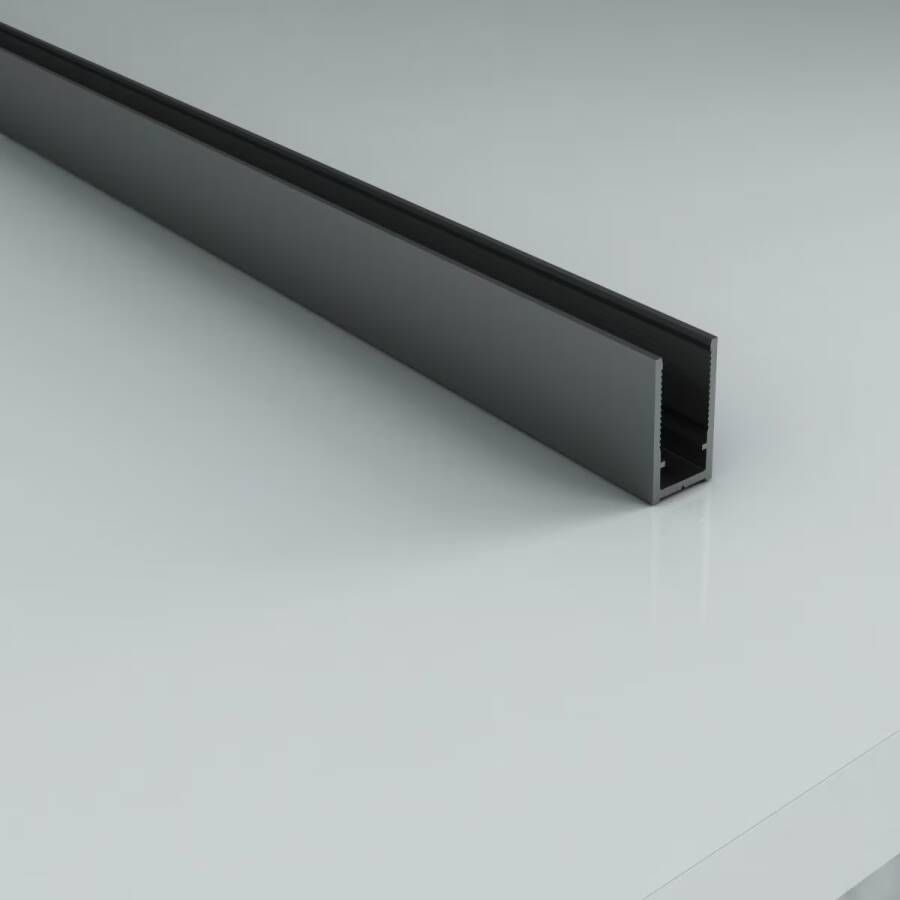 Aloni Muurprofiel voor douchewand | 200 cm | Gunmetal grijs