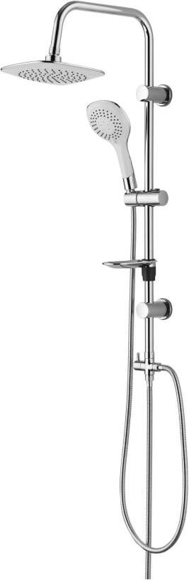 Aloni Regendouche set Bianco | Opbouw | 20 cm | Excl.Kraan | Incl.Handdoucheset | Chroom
