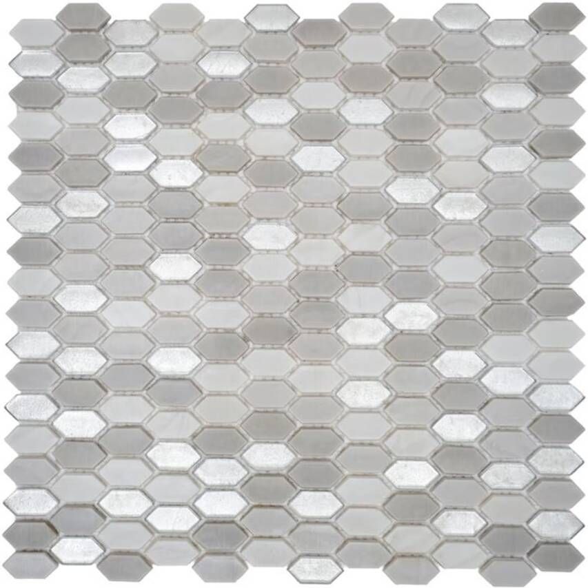 Aquacolor Eclat Wandtegel | 30x30.4 cm | Mozaiek |Grijs