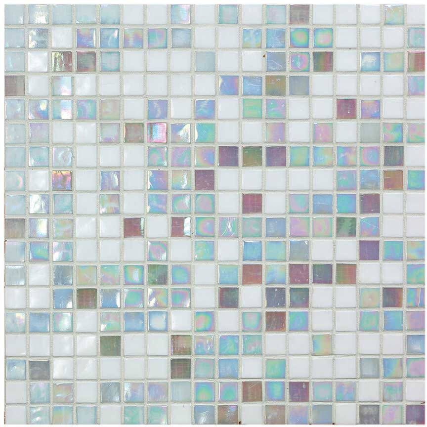 Aquacolor Glass Motion Elbe mozaiek 15x15mm wit glans