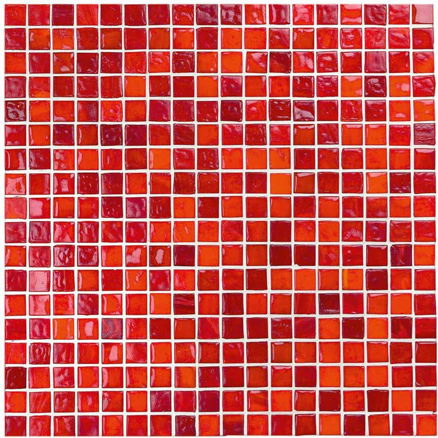 Aquacolor Glass Motion Tisza mozaiek 15x15mm rood glans