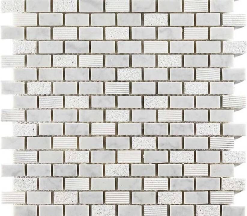 Aquacolor Touch Wandtegel | 29x30.5 cm | Marmerlook | Mat Wit