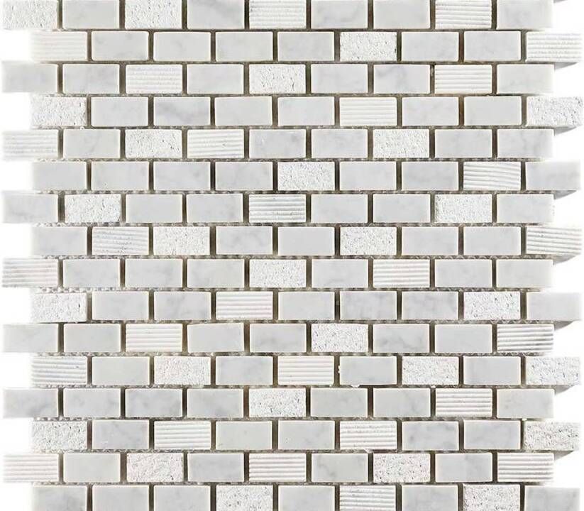 Aquacolor Touch Wandtegel | 29x30.5 cm | Marmerlook |Wit