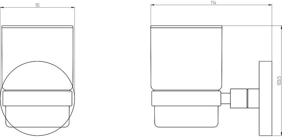 Aqualux PRO 2500 glashouder rvs look