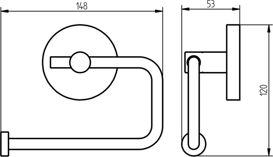 Aqualux PRO 2500 toiletrol houder rond rvs look