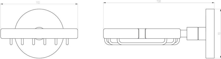 Aqualux Zeephouder PRO 2000 | Wandmontage | Messing | Rond | Chroom