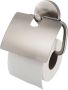 Aqualux PRO 2500 toiletrol houder met klep rond rvs look - Thumbnail 1