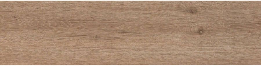 Atlas Concorde Solution Breath Vloer- en wandtegel | 22.2x89.5 cm | Gerectificeerd | Houtlook | Mat Bruin