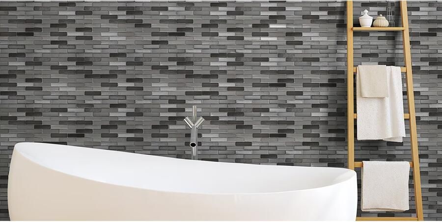 Baerwolf Glas Wandtegel | 29.8x29.8 cm |Grijs - Foto 2