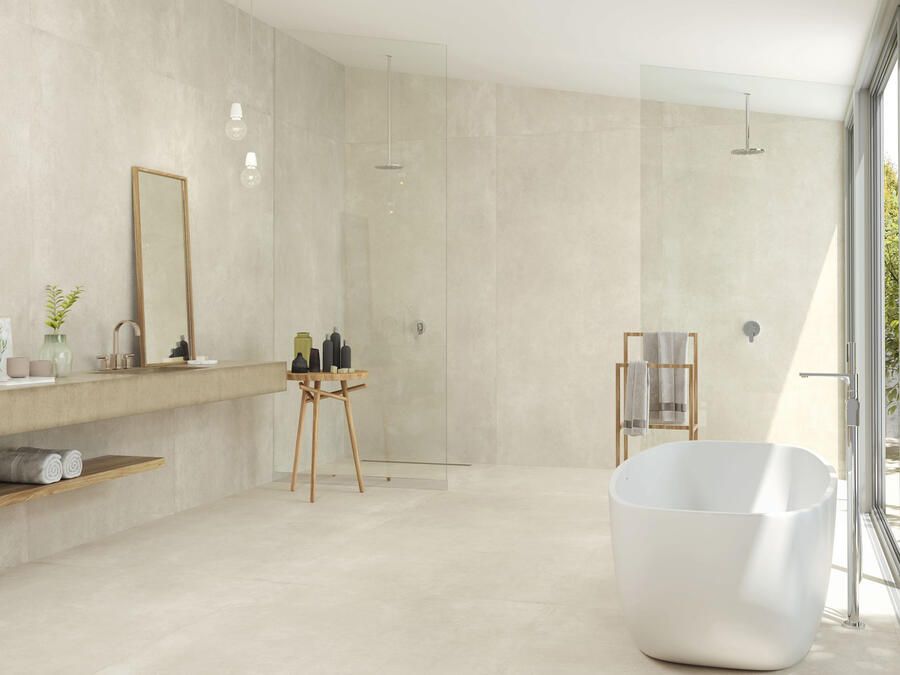 Baldocer Cerámica Arkety Vloer- en wandtegel | 120x240 cm | Gerectificeerd | Betonlook | Mat Beige - Foto 2