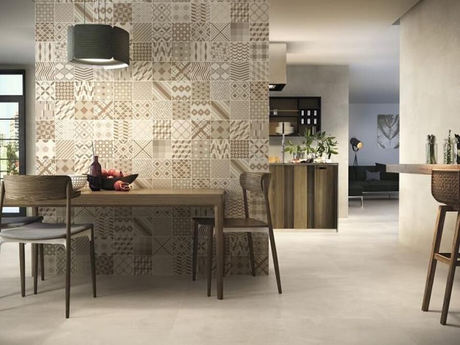 Baldocer Ceramica Arkety wandtegel 30x60cm 10mm gerectificeerd Betonlook Bone mat SW073W1015