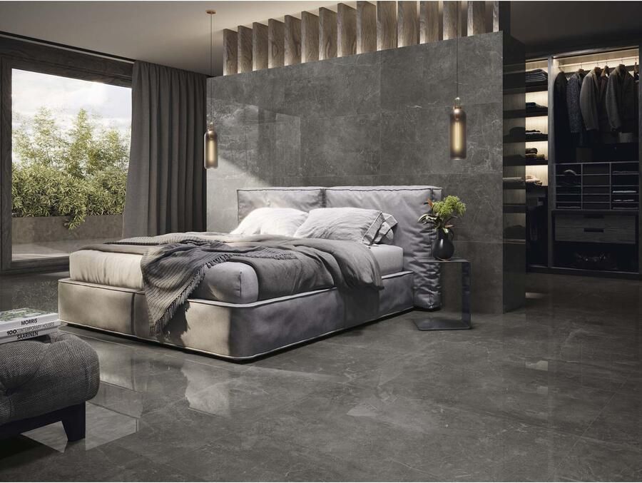 Baldocer Cerámica Concept Vloer- en wandtegel | 60x120 cm | Gerectificeerd | Natuursteenlook | Gepolijst Zwart