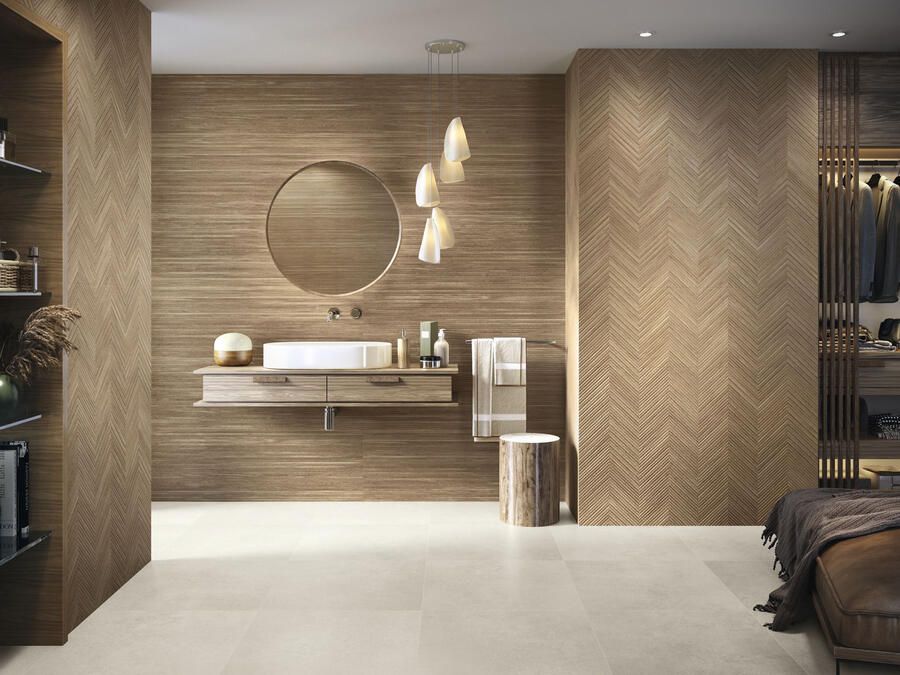 Baldocer Cerámica Larchwood Ipe houtlook 30x90 cm bruin