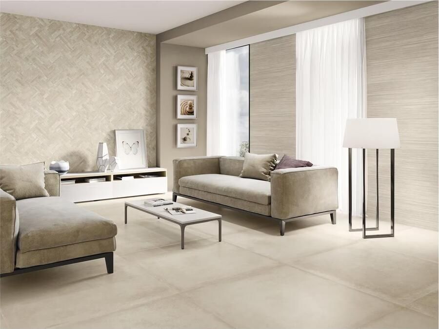 Baldocer Cerámica Larchwood Wandtegel | 40x120 cm | Gerectificeerd | Houtlook | Mat Licht beige