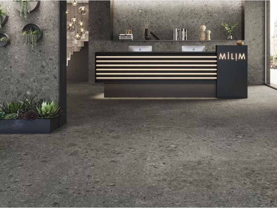 Baldocer Cerámica Nover Black terrazzo look 80x160 zwart - Foto 3