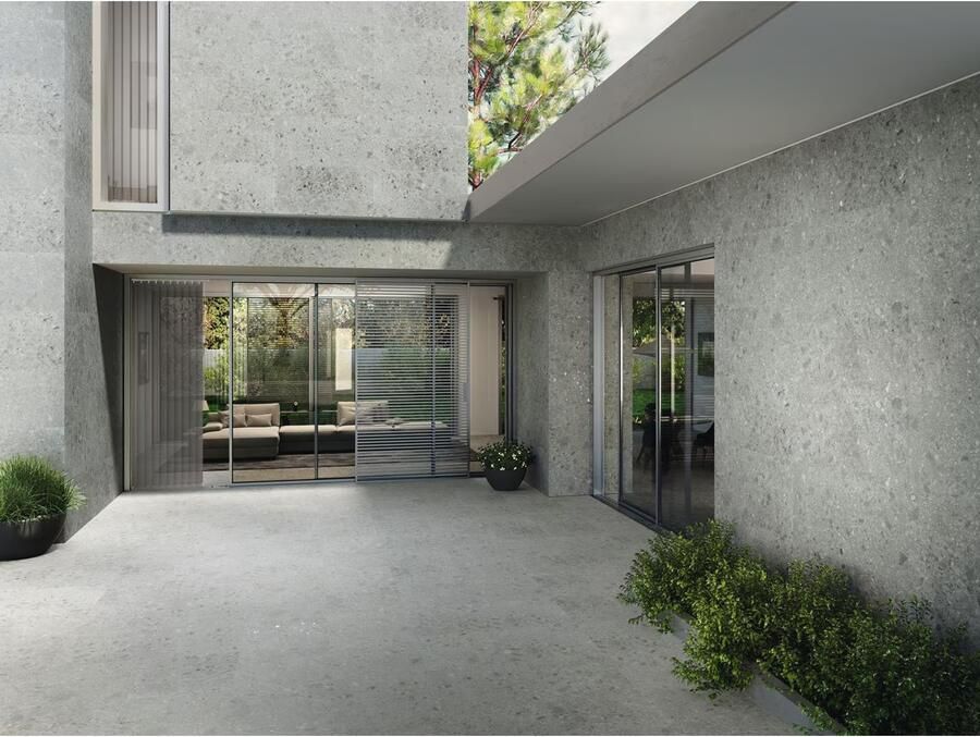 Baldocer Cerámica Nover Steel terrazzo look 60x120 grijs - Foto 2