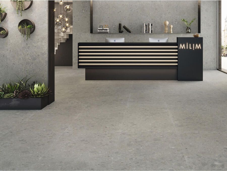 Baldocer Cerámica Nover Steel terrazzo look 80x160 grijs
