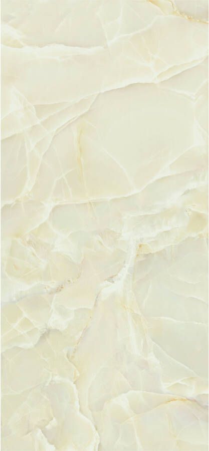 Baldocer Cerámica Onyx Vloer- en wandtegel | 120x260 cm | Gerectificeerd | Natuursteenlook | Glans Crème