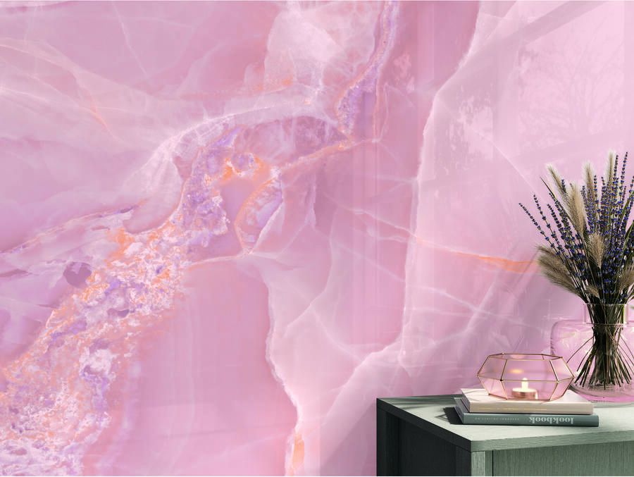Baldocer Cerámica Onyx Vloer- en wandtegel | 120x260 cm | Gerectificeerd | Natuursteenlook | Glans Roze