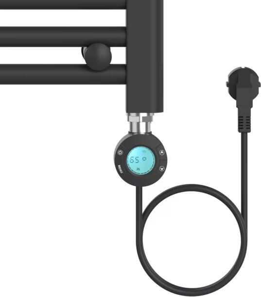 Belrad Elektische handdoekradiator | 120x50 cm | 700 watt | Mat zwart - Foto 2