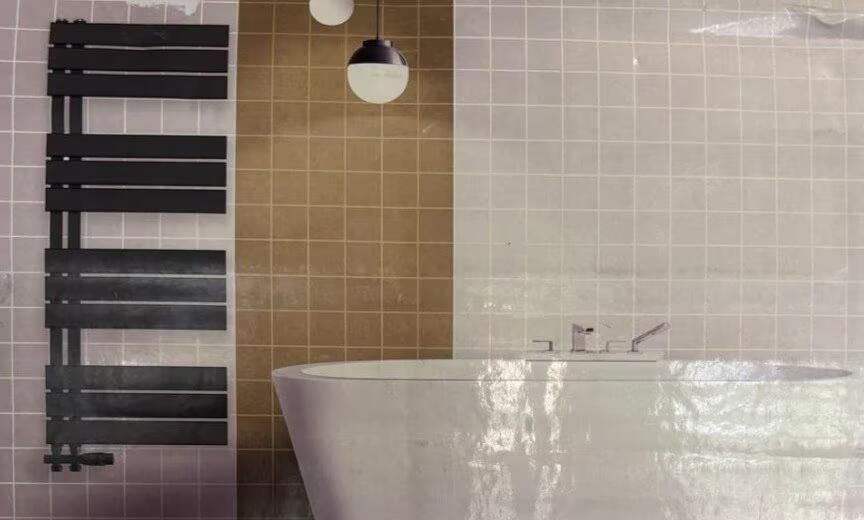 Belrad handdoek radiator 1021 watt 180x60 cm staal zwart mat