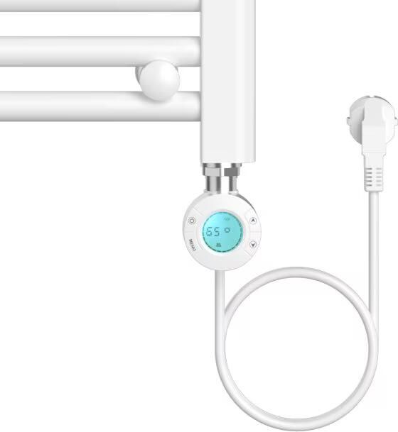 Belrad Handdoekradiator | 120x50 cm | Elektrisch | 695 watt | Wit - Foto 3