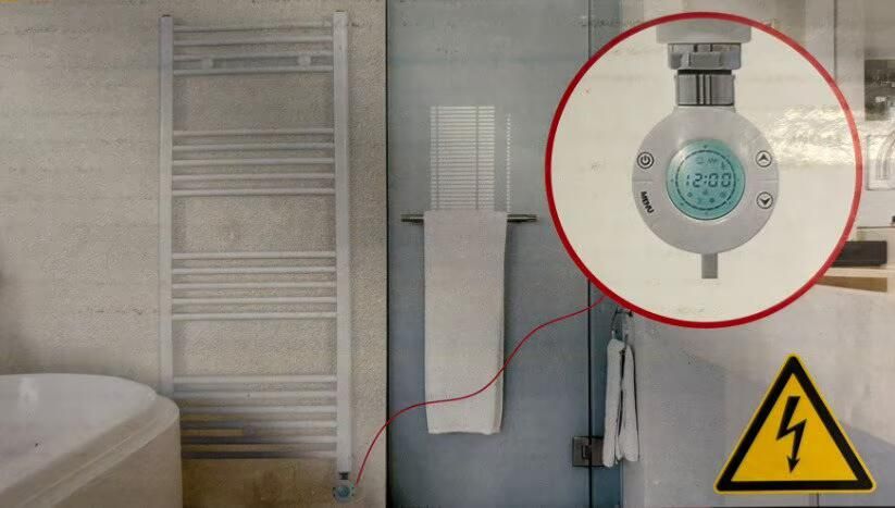 Belrad Handdoekradiator | 120x50 cm | Elektrisch | 695 watt | Wit - Foto 2