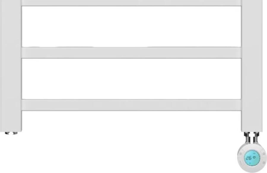 Belrad Handdoekradiator | 160x50 cm | Elektrisch | 551 watt | Wit - Foto 2