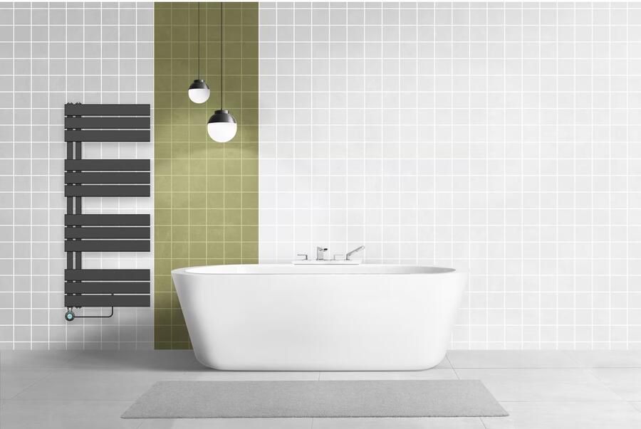 Belrad Handdoekradiator | 160x50 cm | Elektrisch | 755 watt | Zwart mat - Foto 2