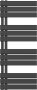 Belrad handdoek radiator 593 watt 120x50 cm staal zwart mat - Thumbnail 1