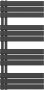 Belrad handdoek radiator 681 watt 120x60 cm staal zwart mat - Thumbnail 1