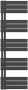 Belrad handdoek radiator 755 watt 160x50 cm staal zwart mat - Thumbnail 1