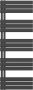 Belrad handdoek radiator 864 watt 160x60 cm staal zwart mat - Thumbnail 1