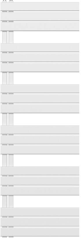 Belrad handdoek radiator zijaansluiting 1021 watt 180x60 cm staal wit