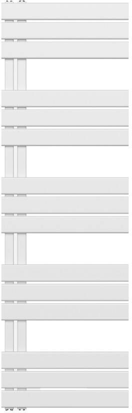 Belrad handdoek radiator zijaansluiting 755 watt 160x50 cm staal wit