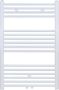 Belrad Handdoekradiator | 100x50 cm | Midden aansluiting | 438 watt | Wit - Thumbnail 1