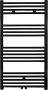 Belrad Handdoekradiator | 110x60 cm | Midden aansluiting | 540 watt | Zwart - Thumbnail 1