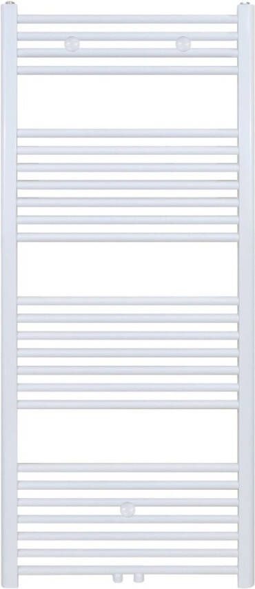 Belrad Handdoekradiator | 140x50 cm | Midden aansluiting | 655 watt | Wit