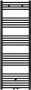 Belrad Handdoekradiator | 160x50 cm | CV radiator | Midden aansluiting | 721 watt | Zwart mat geborsteld - Thumbnail 1