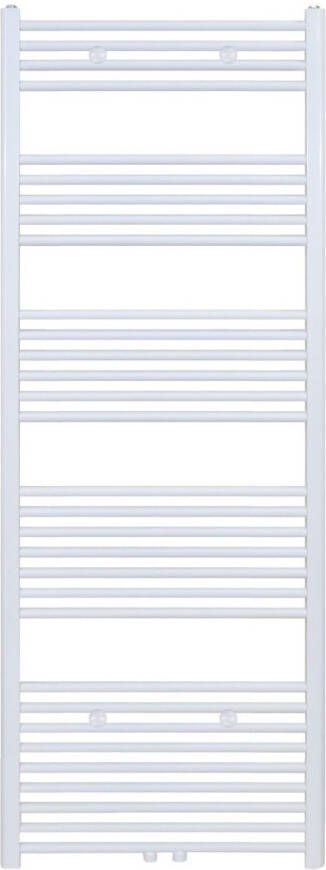 Belrad Handdoekradiator | 160x60 cm | Midden aansluiting | 828 watt | Wit geborsteld