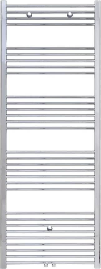 Belrad Handdoekradiator | 180x60 cm | Midden aansluiting | 661 watt | Chroom
