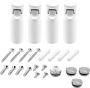 Belrad universeel handdoek radiator bevestigings materiaal | 4 stuks | Wit - Thumbnail 1