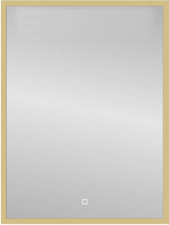 Best Design Nancy Isola spiegel rechthoekig met led verlichting 60x80 cm goud mat verticaal