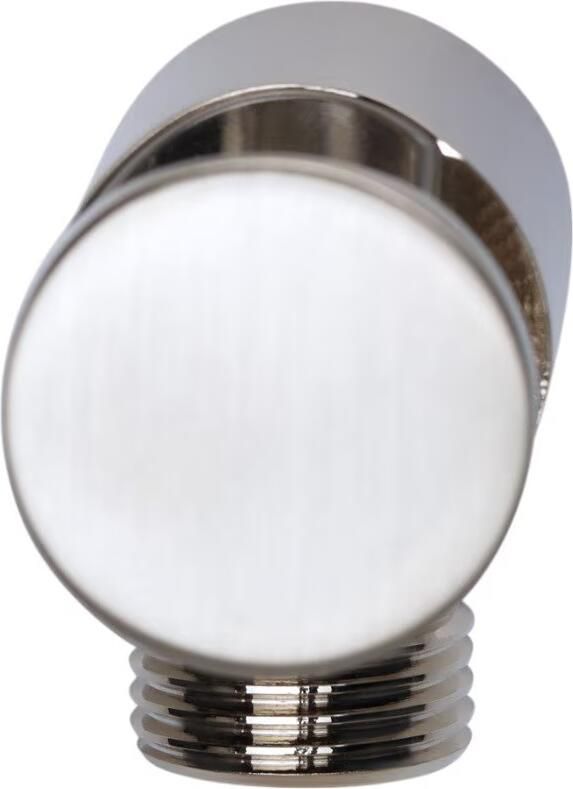 Blue Label Aansluitbocht Brondby | Met wandhouder | Messing | Geborsteld nikkel PVD