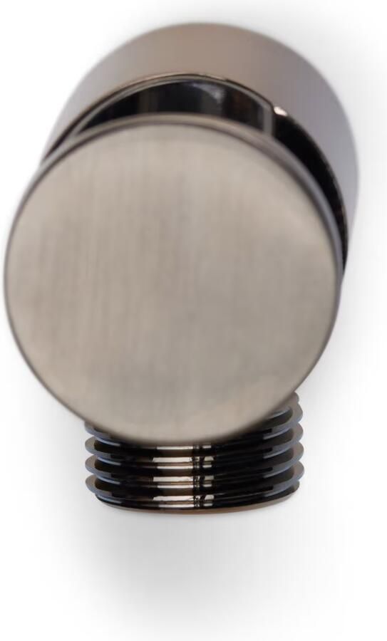 Blue Label Aansluitbocht Brondby | Met wandhouder | Messing | Gunmetal PVD