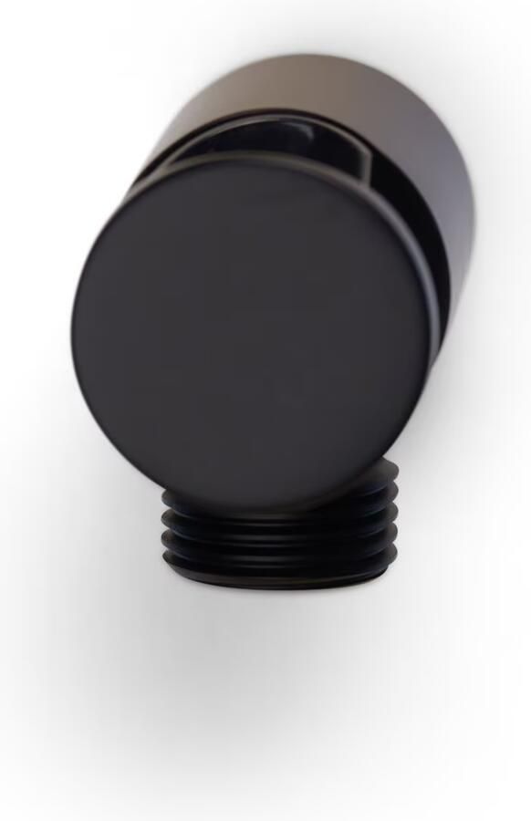 Blue Label Aansluitbocht Brondby | Met wandhouder | Messing | Mat zwart